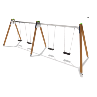 Portiques et balançoires pour aires de jeux professionnelles