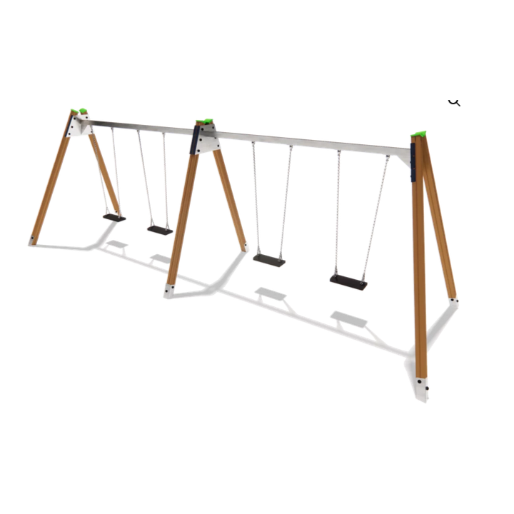 Portiques et balançoires pour aires de jeux professionnelles