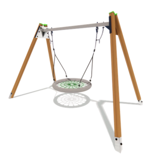 Portique professionnel avec balançoire nid pour espaces publics