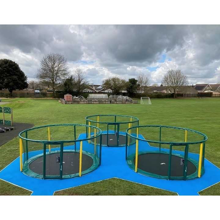 Trampoline enterré rond avec filet 430