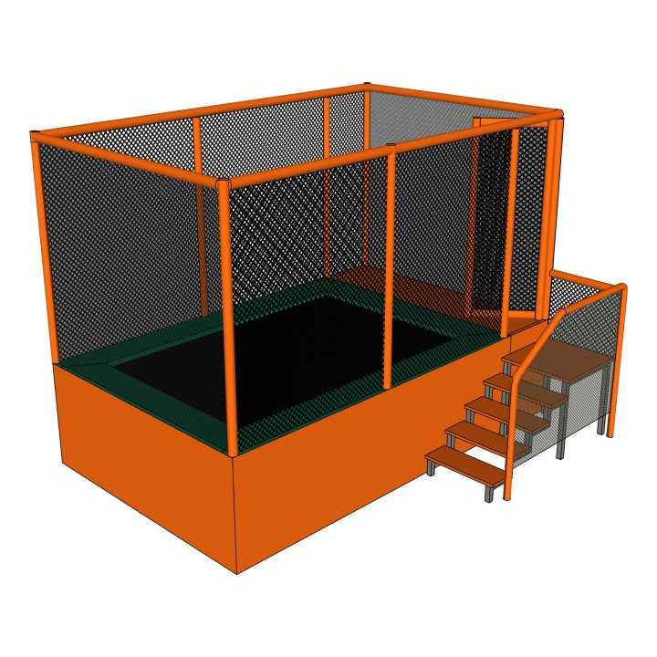 Trampolines en batterie pour professionnels de 1 à 10 tapis