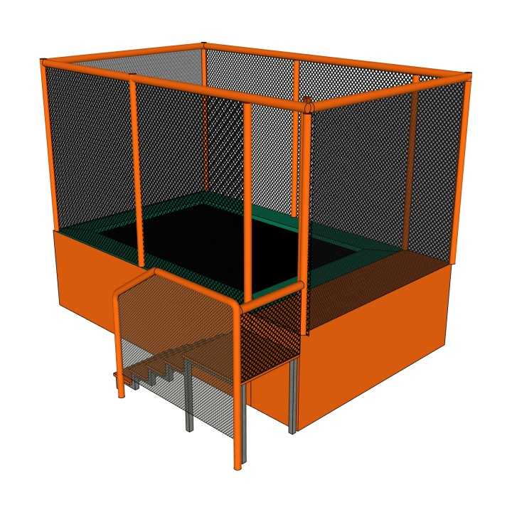 Trampolines en batterie pour professionnels de 1 à 10 tapis